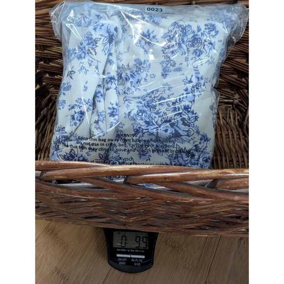 Missguided Sz 0 Mini Dress Floral White Blue Ruffle Toile Chinoiserie - Picture 10 of 10